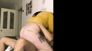 Thick British PAWG Taking Cock On Sofa