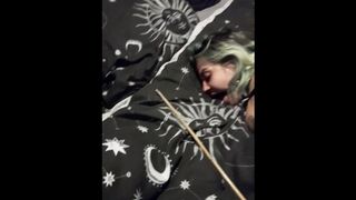 Cuffed Alt tattooed girl getting fucked deep by suger daddy